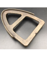 Vintage Long Nose Rail Footed Flat Sad Iron Trivet Cast Metal 6.75&quot; x 4.... - £17.20 GBP