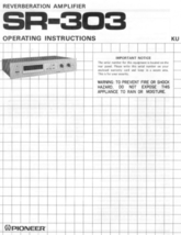 Pioneer SR-303 Operating Instructions Manual PDF Copy 4G USB Stick - $18.75