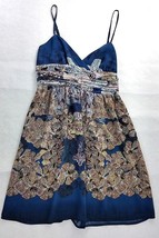 Urban Outfitters Staring at Stars Blue Floral Sun Dress Lined  Womens Size 2 - £27.17 GBP