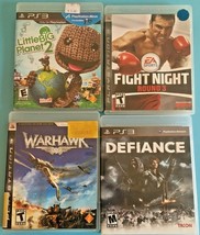 Playstation 3: 4 Game Lot: Little Big Planet, Warhawk, Defiance, Fight Night PS3 - £20.96 GBP