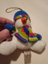 Vintage Hug Fun Small Plushie Plush Stuffed Toy Christmas Holiday Snowman - £15.24 GBP