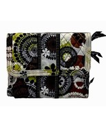 Vera Bradley Jewelry Travel Folio Tri Fold Green Brown White - £6.40 GBP