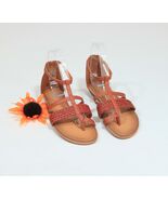 IF Carrini Brown Flat Braided Sandals US 6 #C029 - $272.17 MXN
