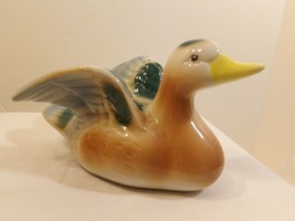 Vintage Hand Painted Ceramic Duck/ Mallard Brazilian Made Figurine #230 - £17.40 GBP