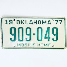 1977 United States Oklahoma Base Mobile Home License Plate 909-049 - £14.68 GBP