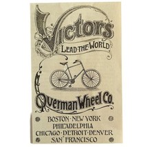 Victors Bicycles 1894 Advertisement Victorian Overman Wheel Co Bike #1 A... - $17.50
