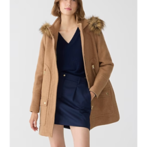 J.Crew Sz T2 Chateau Parka Italian Wool Stadium Cloth Heather Acorn Coat 2 $375 - £105.24 GBP