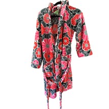Vera Bradley Womens Size S/M Cherry Blossom Orange Gray Pink Floral bath Robe Ho - £20.23 GBP