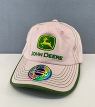 John Deere Pink Women&#39;s Baseball Cap Hat One Size Slide Adjust Deer Logo - £8.29 GBP