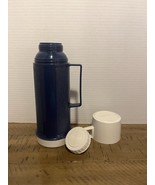 Vintage Thermos Bottle Filler 22F Stopper 722 Cup 22A63 Bottle Blue Plastic - €21,26 EUR
