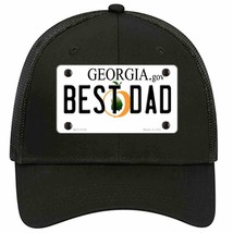 Best Dad Georgia Novelty Black Mesh License Plate Hat - £23.53 GBP