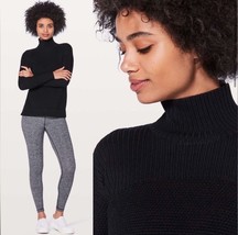 LULULEMON Warm and Restore 100% merino wool sweater Size 6 Black - $29.16