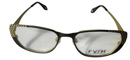 Fysh Urban Eyewear Glasses Frame Only 3501 620 52-19-145 Unisex Brown Ch... - $64.79