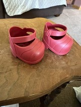 Vtg CPK Cabbage Patch Kids red mary Jane Buckle Strap High Top Heel Shoes - £15.54 GBP