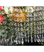 60string*17cm Teardrop Acrylic Crystal Bead Garland Chandelier Hanging W... - £11.84 GBP