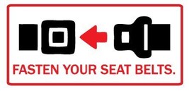 Picniva 2Pack 5&quot; Fasten Your Seat Belts Taxi Notice/Warning/Reminder Sig... - $109.94 MXN