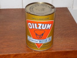 Vintage Oilzum Special Motor Oil Empty Composite One Quart Can - $44.55