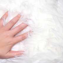 Faux Fur Fabric Shaggy Craft Fur White Fur for Crafts,Gnomes,Costume,Camera Floo - £12.96 GBP