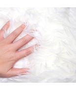 Faux Fur Fabric Shaggy Craft Fur White Fur for Crafts,Gnomes,Costume,Cam... - £13.30 GBP