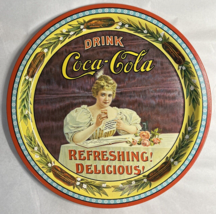 Coca Cola Round Tin Serving Tray 1976 Coke 75th Anniversary #06884 Vintage - £9.59 GBP