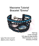 Macrame Tutorial Bracelet Emma, micromacrame pattern, simple macrame pat... - $6.00