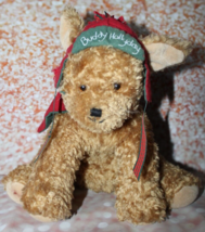 2002 Hallmark &quot;Buddy Hollyday&quot; Plush Puppy Dog 9&quot; Stuffed Animal Bunnies... - $6.79