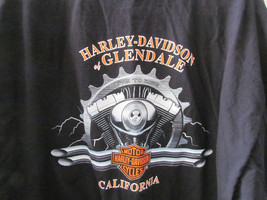 Harley-Davidson of Glendale Shirt Short Sleeve Legendary Motorcycles Black XXL - £15.68 GBP