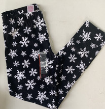 NOBO No Boundaries Junior size L. Black white snowflake Christmas ankle ... - £4.97 GBP