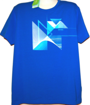 Hugo Boss Men&#39;s Blue Logo Design Cotton  T- Shirt Size 2XL - $93.19