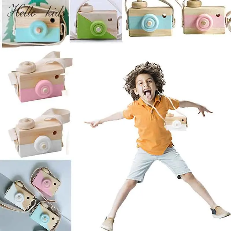 New Mini Cute Wood Camera Toys Safe Natural Toys For Baby Children Fashion - £8.64 GBP