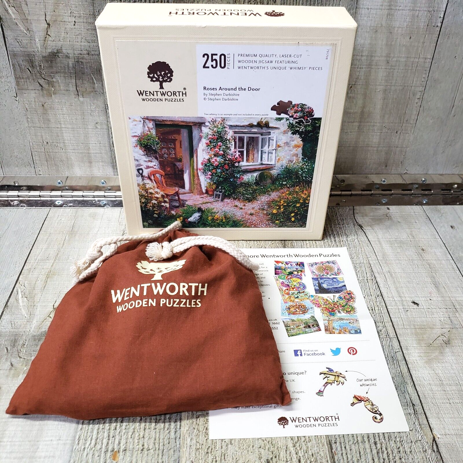 Wentworth 250 Piece Wooden Puzzle 'Roses Around The Door' Stephen Darbishire - £34.87 GBP