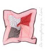 Lightweight Silky Polka Dot Patchwork Bandana Scarf Pink - $290.57 MXN