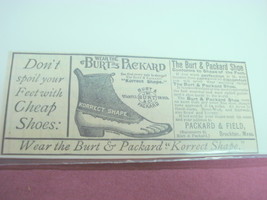 1889 Ad Burt &amp; Packard Shoes, Packard &amp; Field, Brock - $7.99