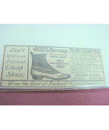 1889 Ad Burt &amp; Packard Shoes, Packard &amp; Field, Brock - £6.25 GBP