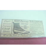 1889 Ad Burt &amp; Packard Shoes, Packard &amp; Field, Brock - $10.96 CAD