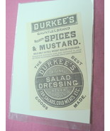 1889 Ad Durkee&#39;s Spices, Mustard, &amp; Salad Dressing - £6.25 GBP