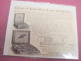 1889 Ad Solid Silver Forks and Spoons Theodore B. Starr - $7.99