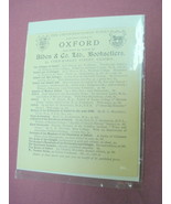 1899 Ad Alden &amp; Co. Ltd. Booksellers Oxford, England UK - £6.25 GBP
