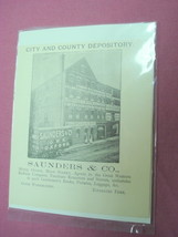 1899 Ad Saunders &amp; Co. Movers, Oxford, England U.K. - £6.37 GBP