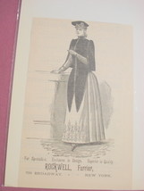 1889 Illustrated Ad Rockwell, Furrier, New York - $7.99