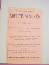 1890 Ad The New York Advertising Sign Co. - £6.38 GBP