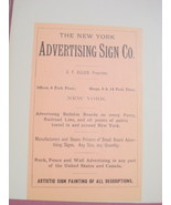 1890 Ad The New York Advertising Sign Co. - $7.99