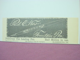 1893 Ad Paul E. Wirt Fountain Pen, Bloomsburg, Pa. - $7.99