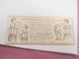 1893 Knickerbocker Brace Co. Illustrated Ad Easton, Pa. - £6.27 GBP