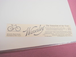 1894 Ad-The Waverly-Indiana Bicycle Co., Indianapolis - $7.99