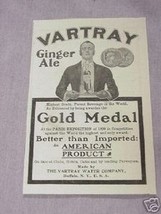 1901 Vartray Ginger Ale Ad Paris Exposition Gold Medal - $7.99