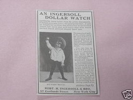 1902 Ad Ingersoll Dollar Watch, Robt. H. Ingersoll, NYC - $7.99