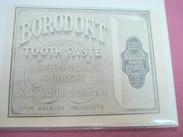 1905 Borodont Tooth Paste Ad Troy Co. San Francisco - $7.99