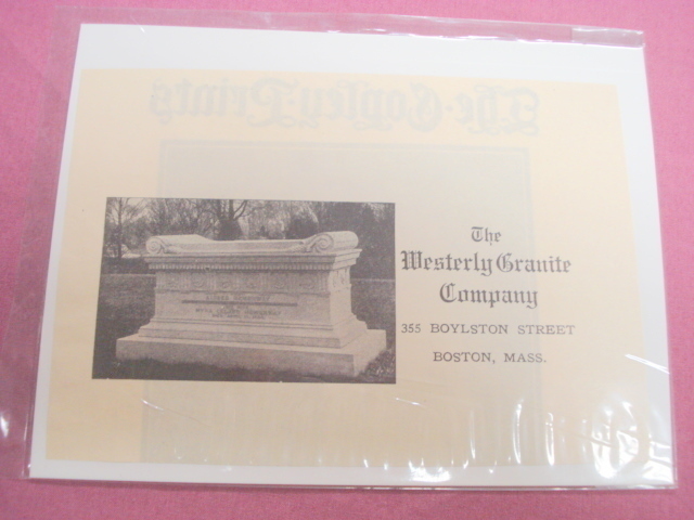1908 The Westerly Granite Co., Boston Cemetary Ad - $7.99