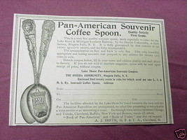 1901 Ad Pan American Exposition Souvenir Coffee Spoon - $7.99